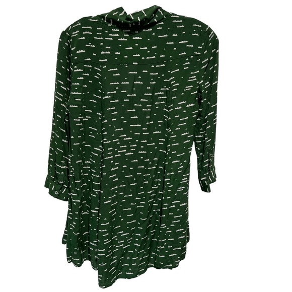 Anthropologie Maeve Green Cloud Swing Top Blouse - Picture 5 of 9